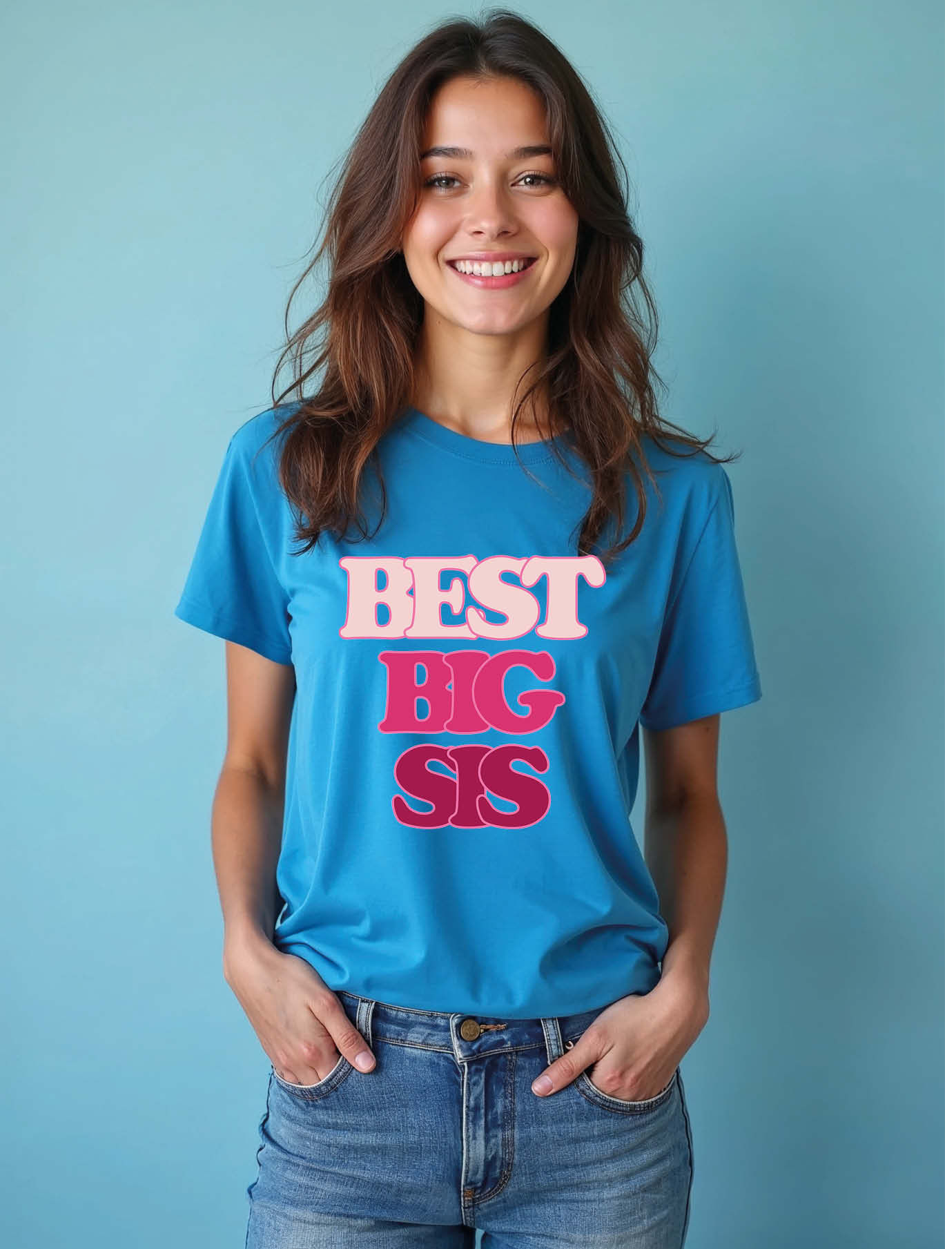 best big sis Casual Women’s Stylish Printed Quote T-Shirt – Shop Now