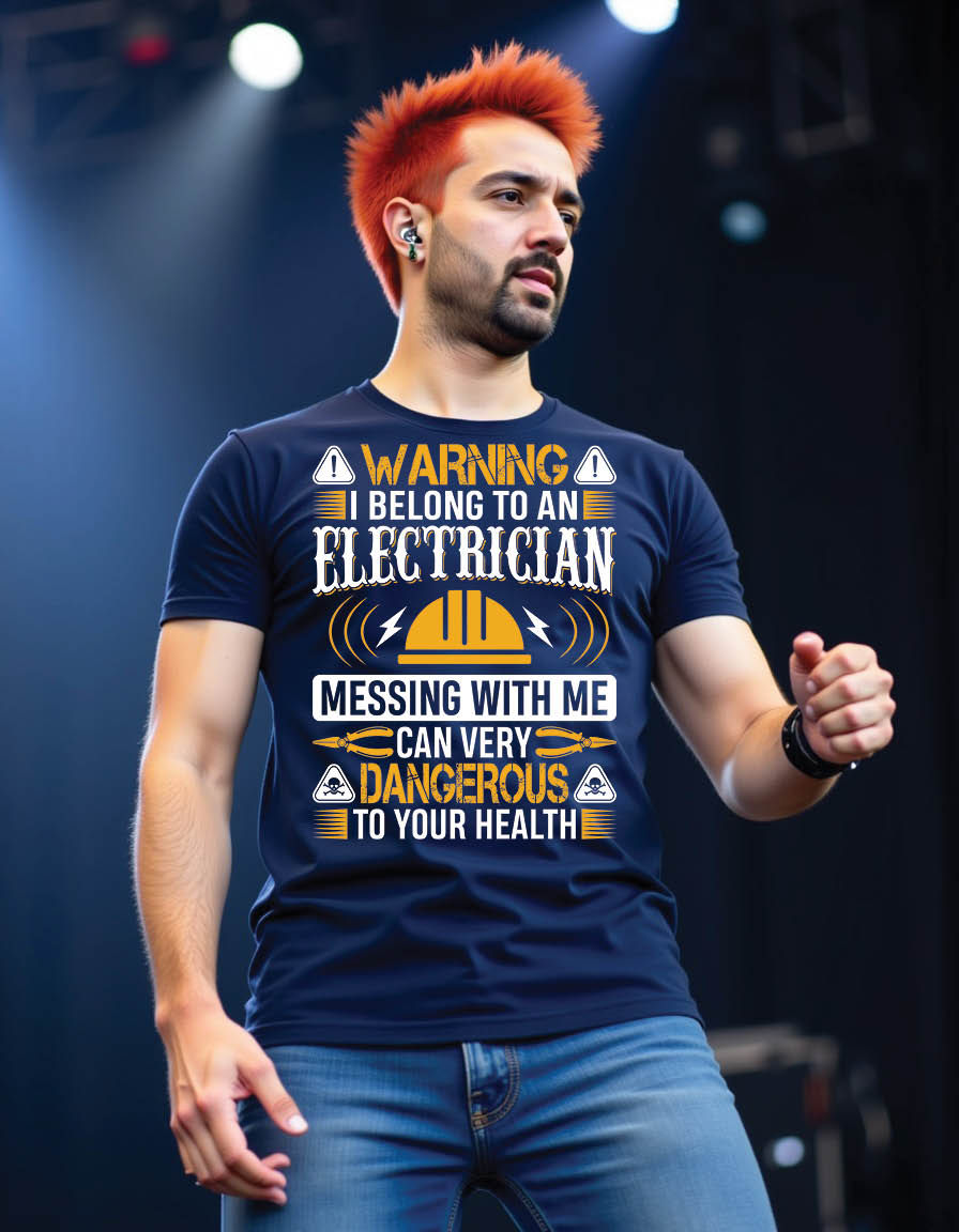 Thumbnail: electrician quotes mens printed graphic t shirt