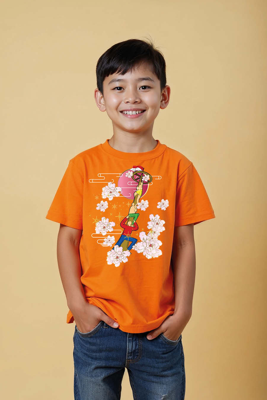 Thumbnail: Dream Climber Graphic T-Shirt – Cute Boy Reaching the Moon