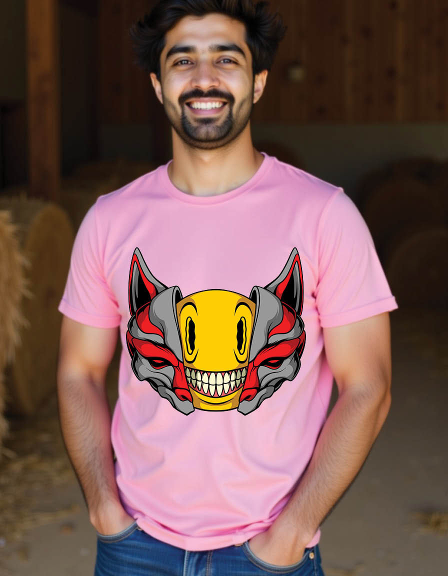 Thumbnail: kitsune emoji mens printed graphic t shirt
