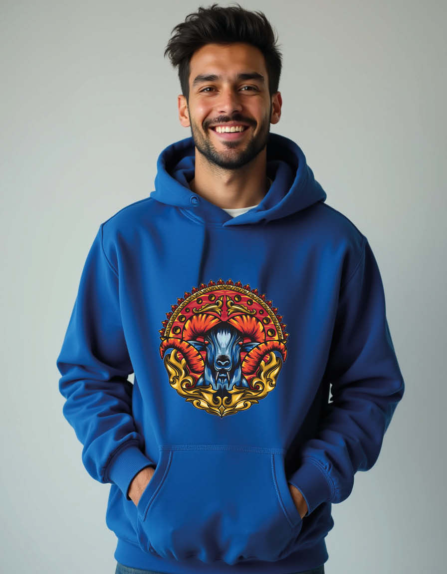 Thumbnail: Majestic Tribal Elephant Royal Crest Streetwear Unisex Printed Graphic Hoodies