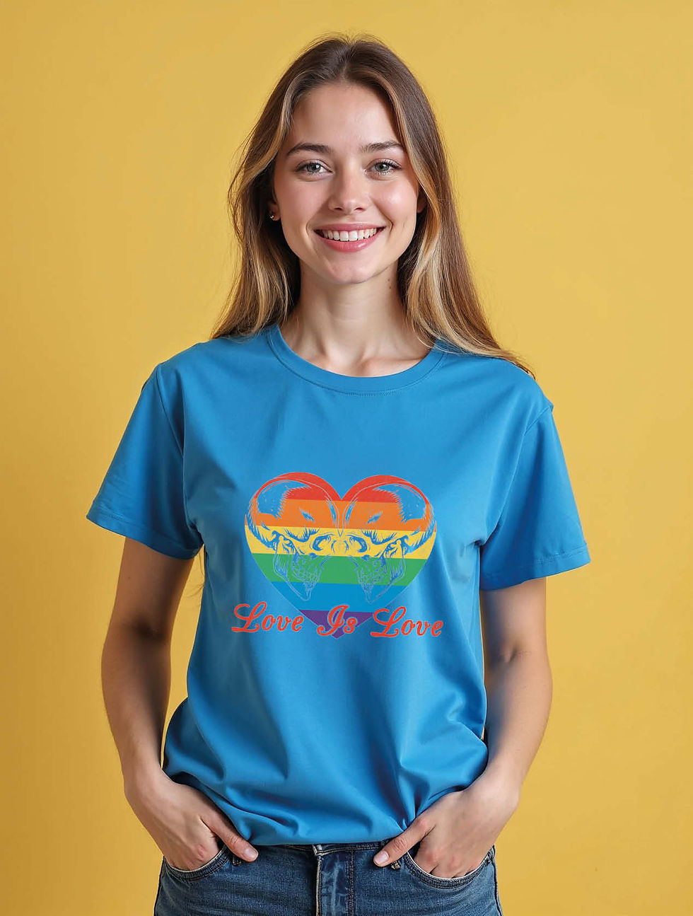 Thumbnail: love is love Modern Women’s Printed Graphic Streetwear T-Shirt – Shop Now