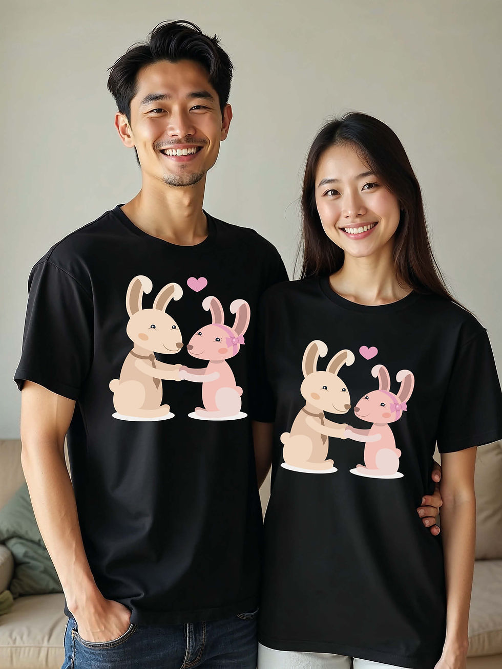 Thumbnail: Anniversary Animal Couple T-Shirt Lovers Edition – Premium
