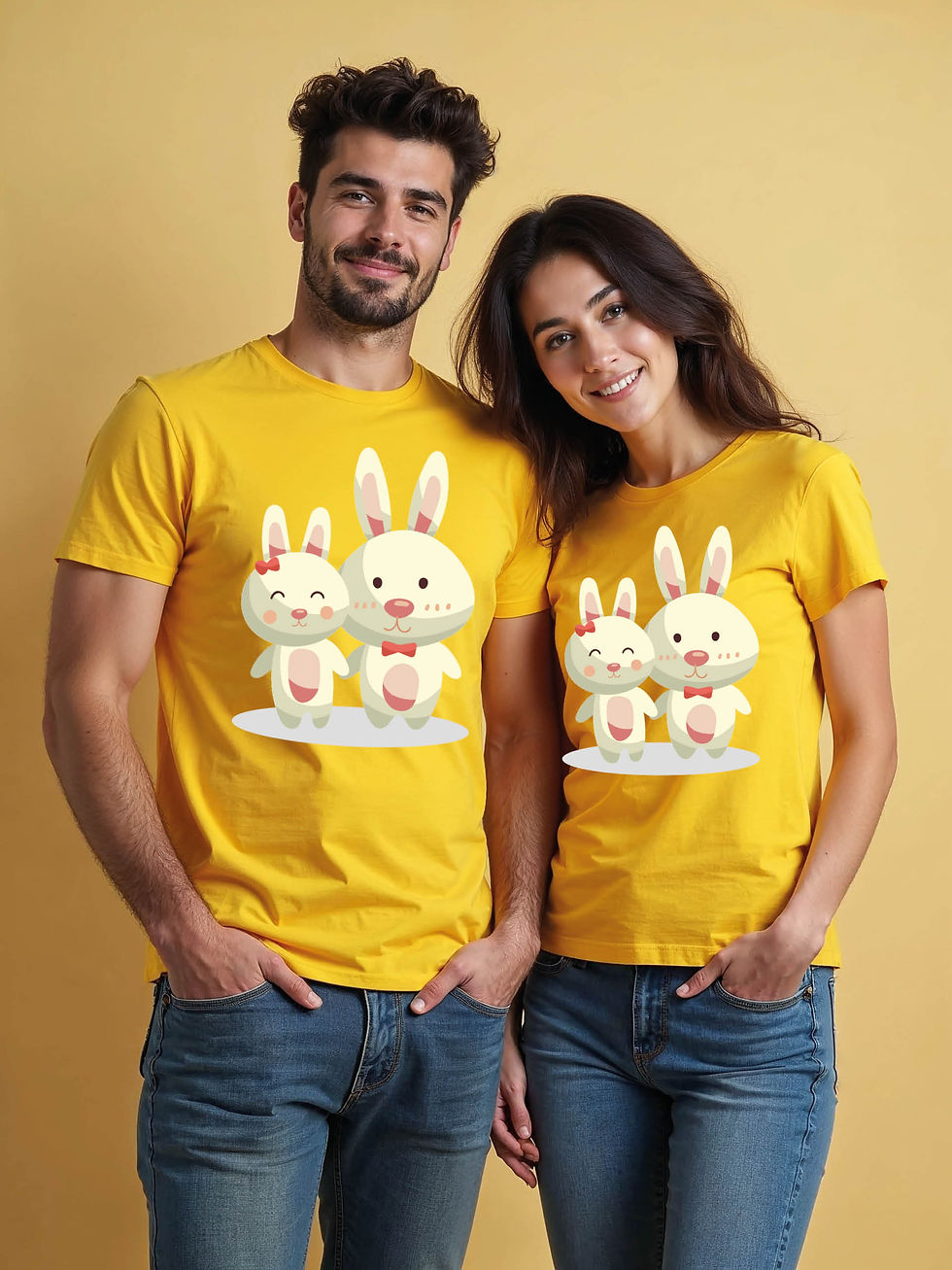 Thumbnail: Romantic Cartoon Couple T-Shirt Lovers Edition – Premium Quality