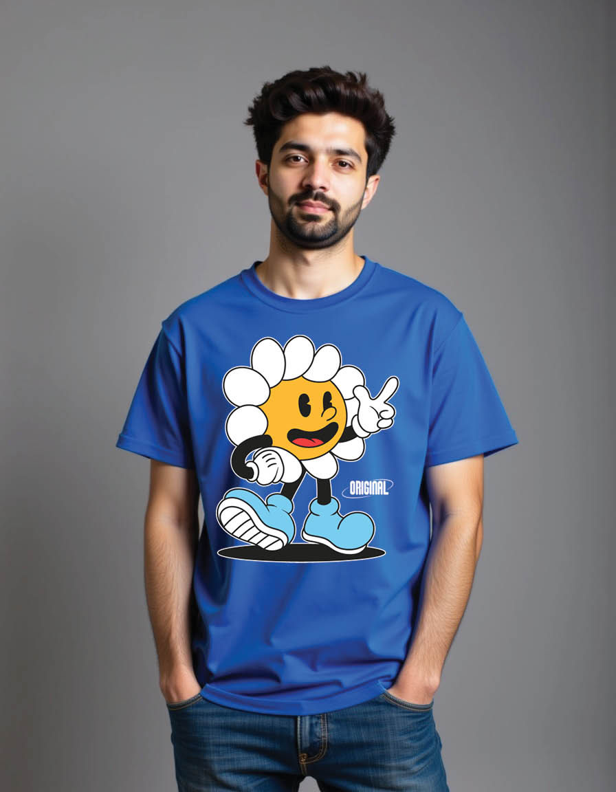 Thumbnail: daisy flower groovy mens printed graphic t shirts