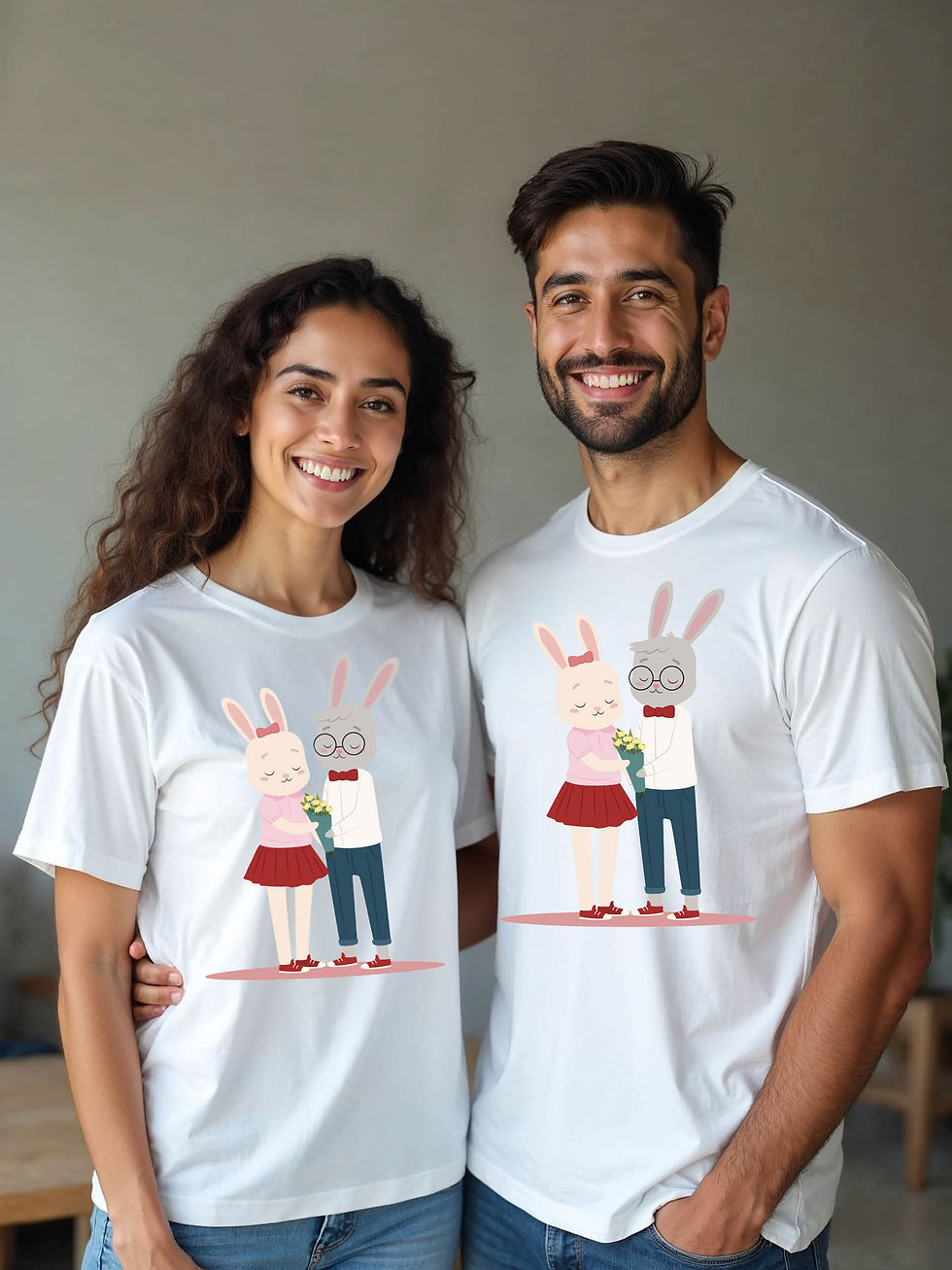 Thumbnail: Valentine’s Cartoon Couple T-Shirt Lovers Edition – Hot Deal