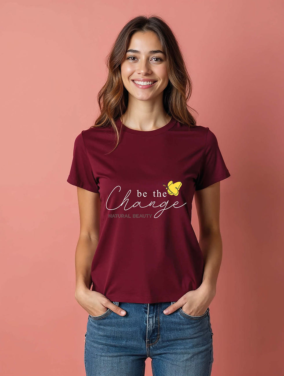Thumbnail: be the change natural beauty Casual Women’s Printed Graphic T-Shirt – Sale