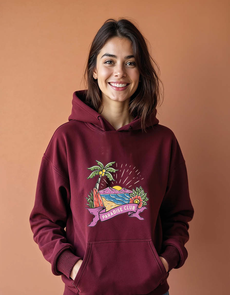 Thumbnail: paradise club Unisex Graphic Printed Hoodies for mens & womens