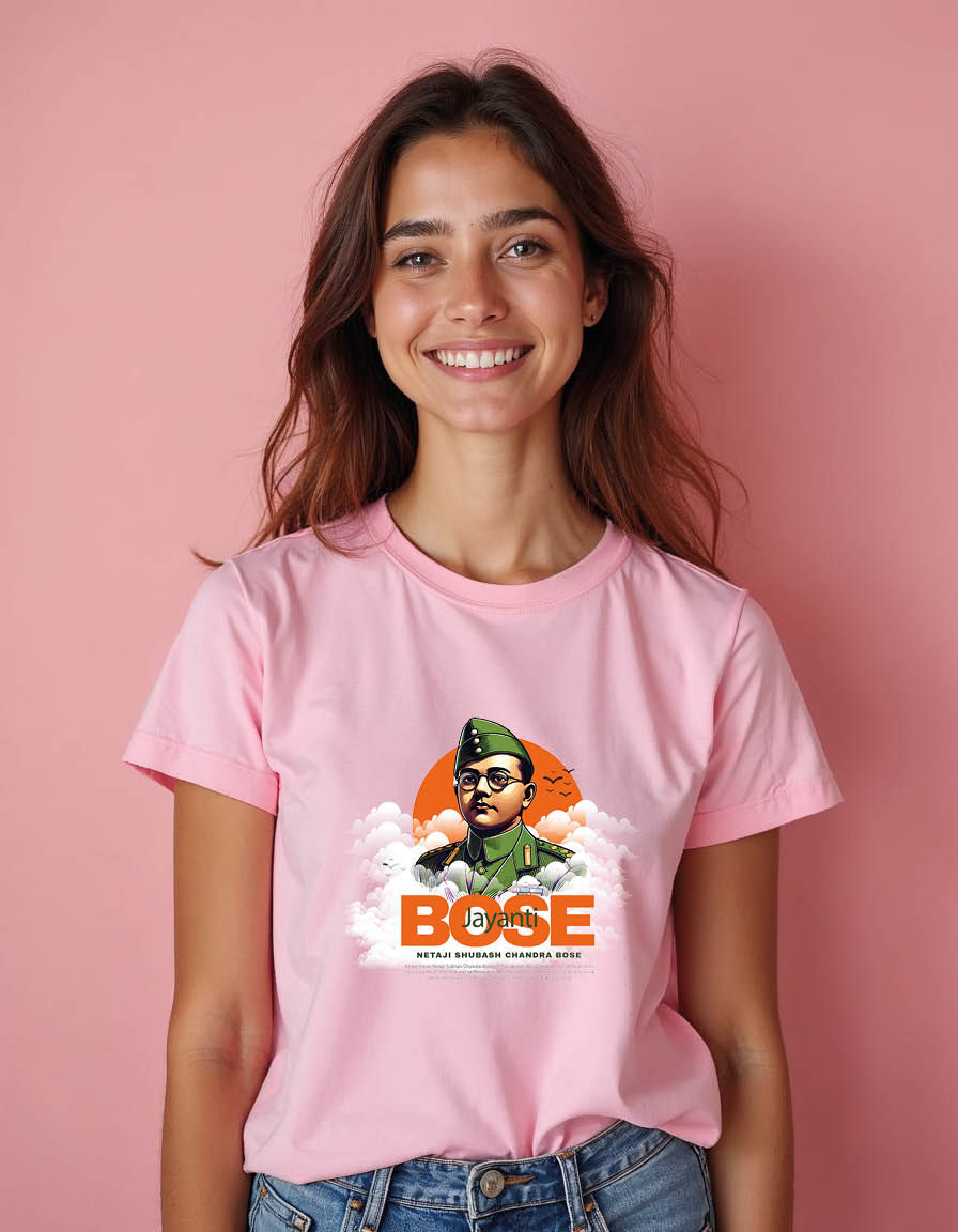 Thumbnail: Netaji Subhas Chandra Bose Unisex printed graphic t shirt