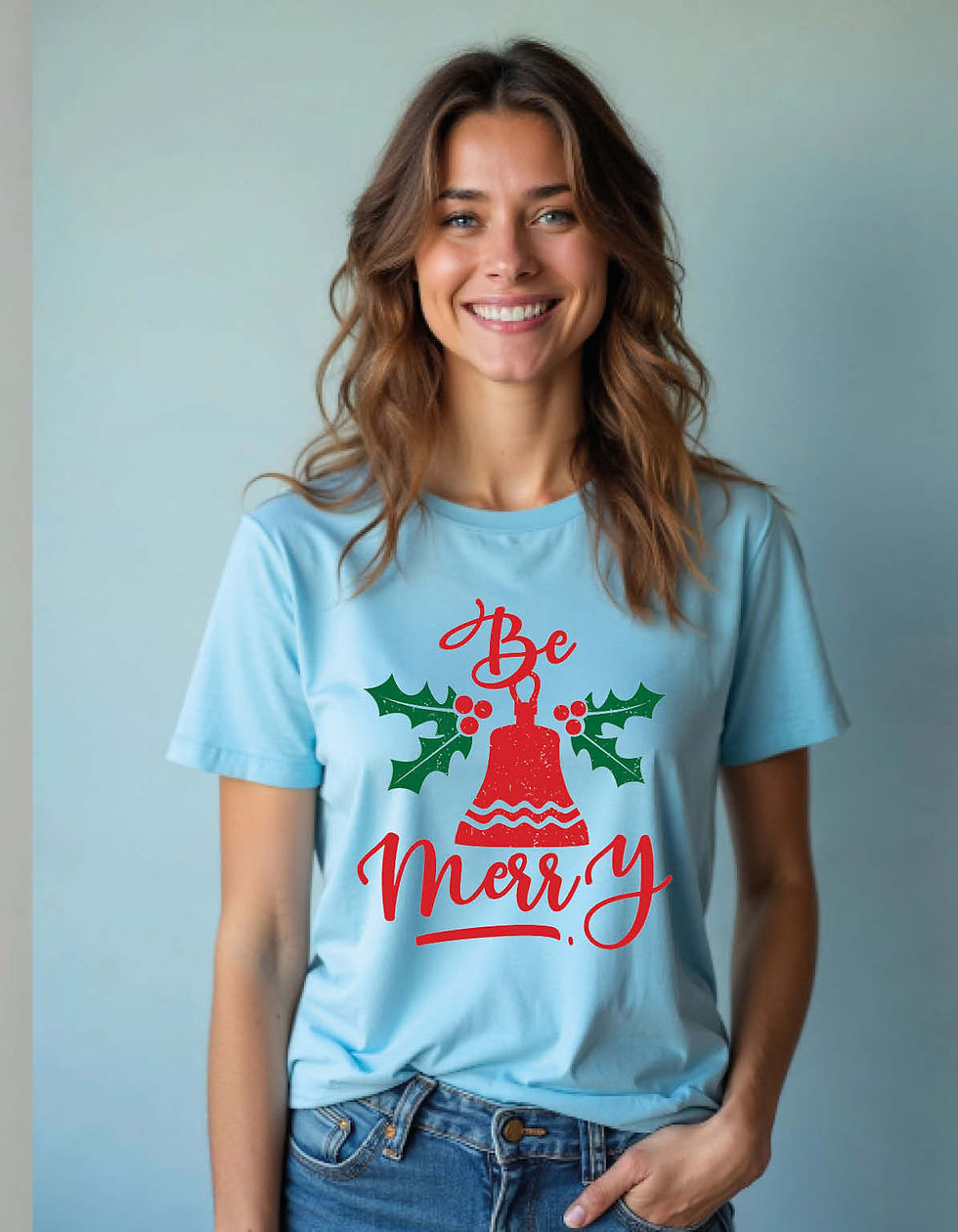 Thumbnail: Be Merry Printed T-Shirt for All Age
