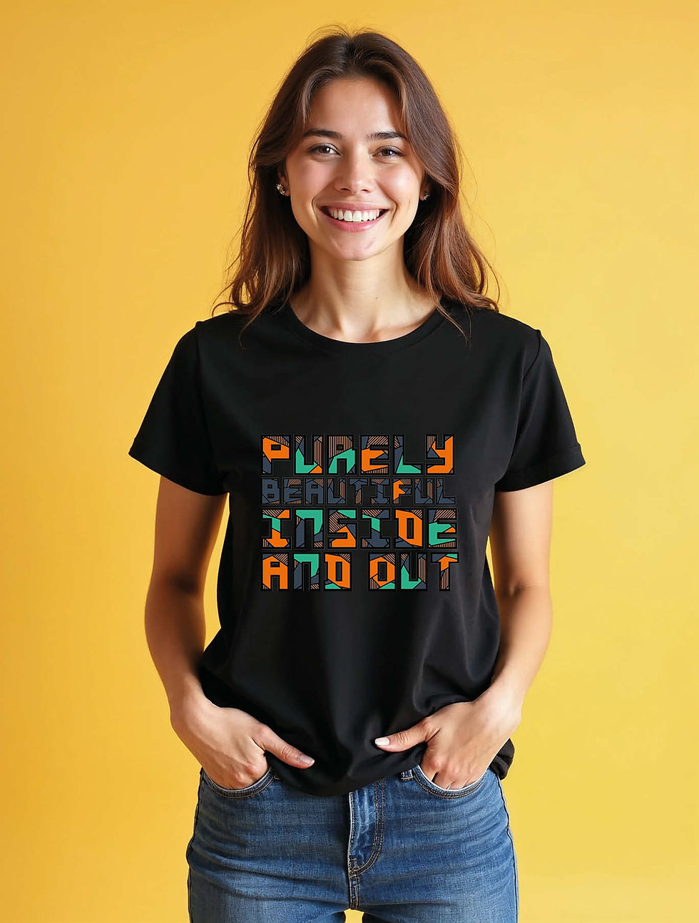 Thumbnail: purely beautiful inside and out Classic Women’s printed Graphic T-Shirt