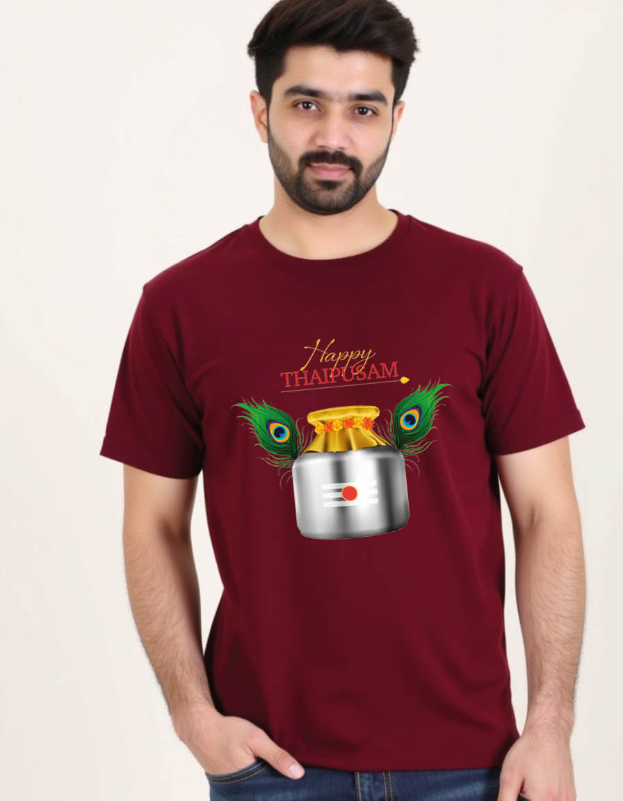 Thumbnail: Happy thaipusam Unisex printed graphic t shirt