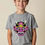 Thumbnail: Vibrant Pink Hannya Mask Kids Soft Typography Print T-Shirt for Kids – Artwork