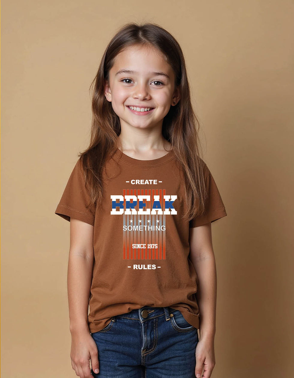 Thumbnail: create break something Round Neck Graphic Tee for Men, Women & Children