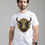 Thumbnail: cow head carving design mens printed graphic t shirt