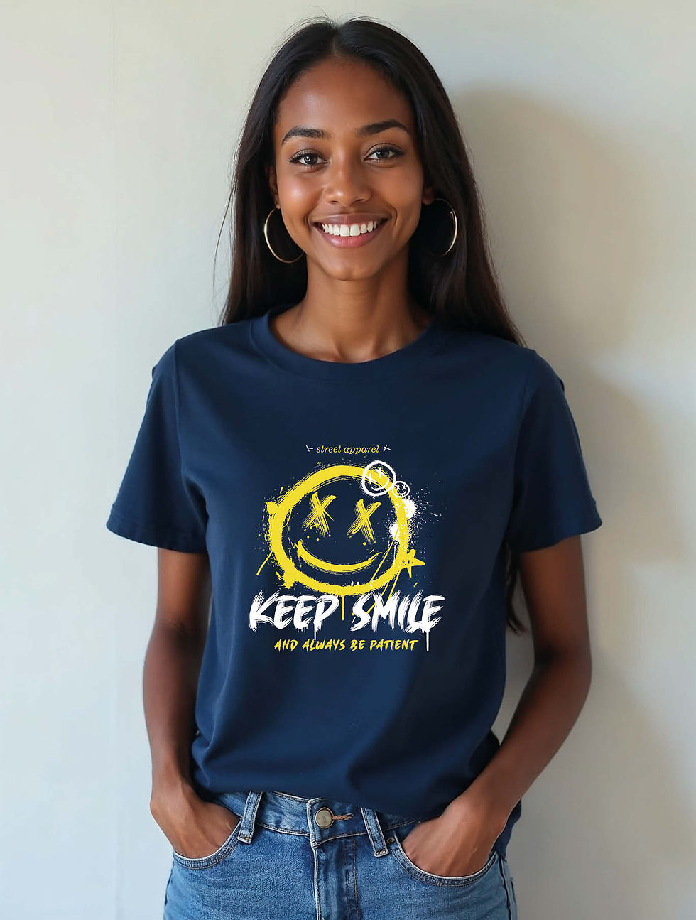 Thumbnail: street apparel keep smile and always be patient Urban Women’s Printed T-Shirt
