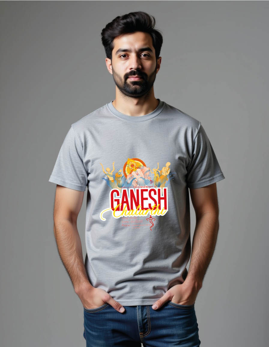Thumbnail: Ganesh Chaturthi Unisex printed graphic t shirt