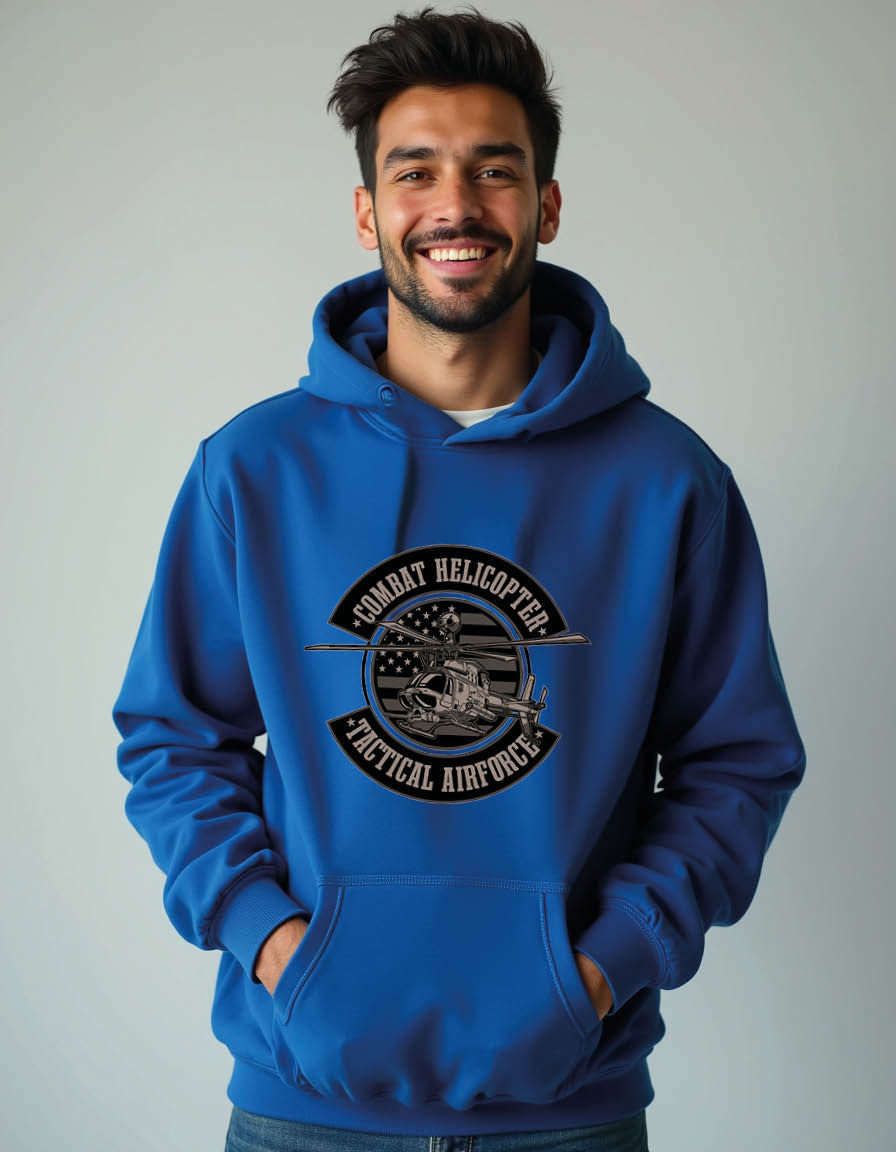 Thumbnail: combat helicopter Stylish Men’s Streetwear Hoodie – Cool Printed Outfit | Buy