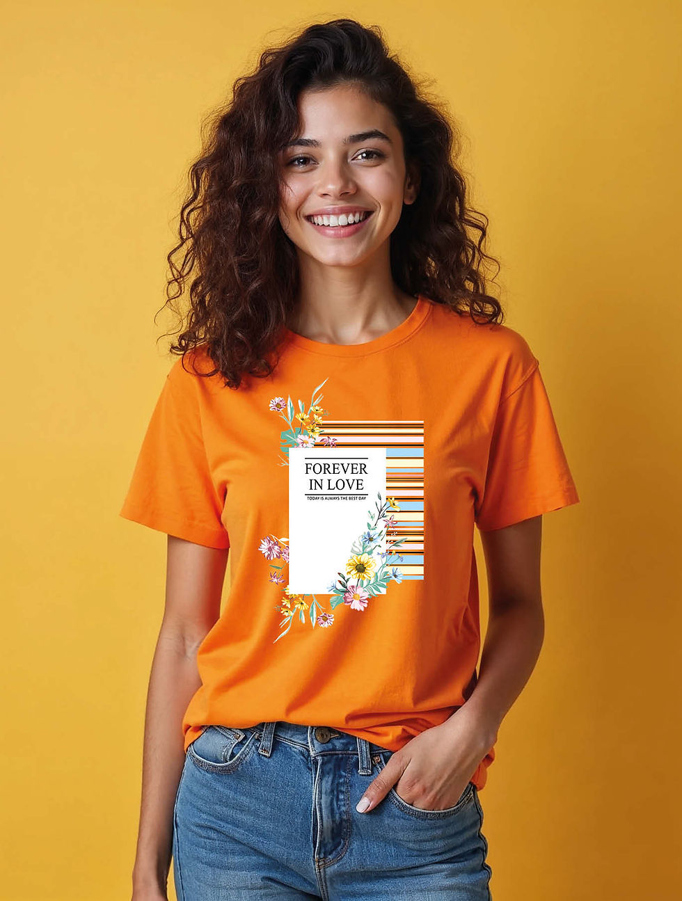 Thumbnail: forever in love today is always the best day Cool Women’s Typography T-Shirt