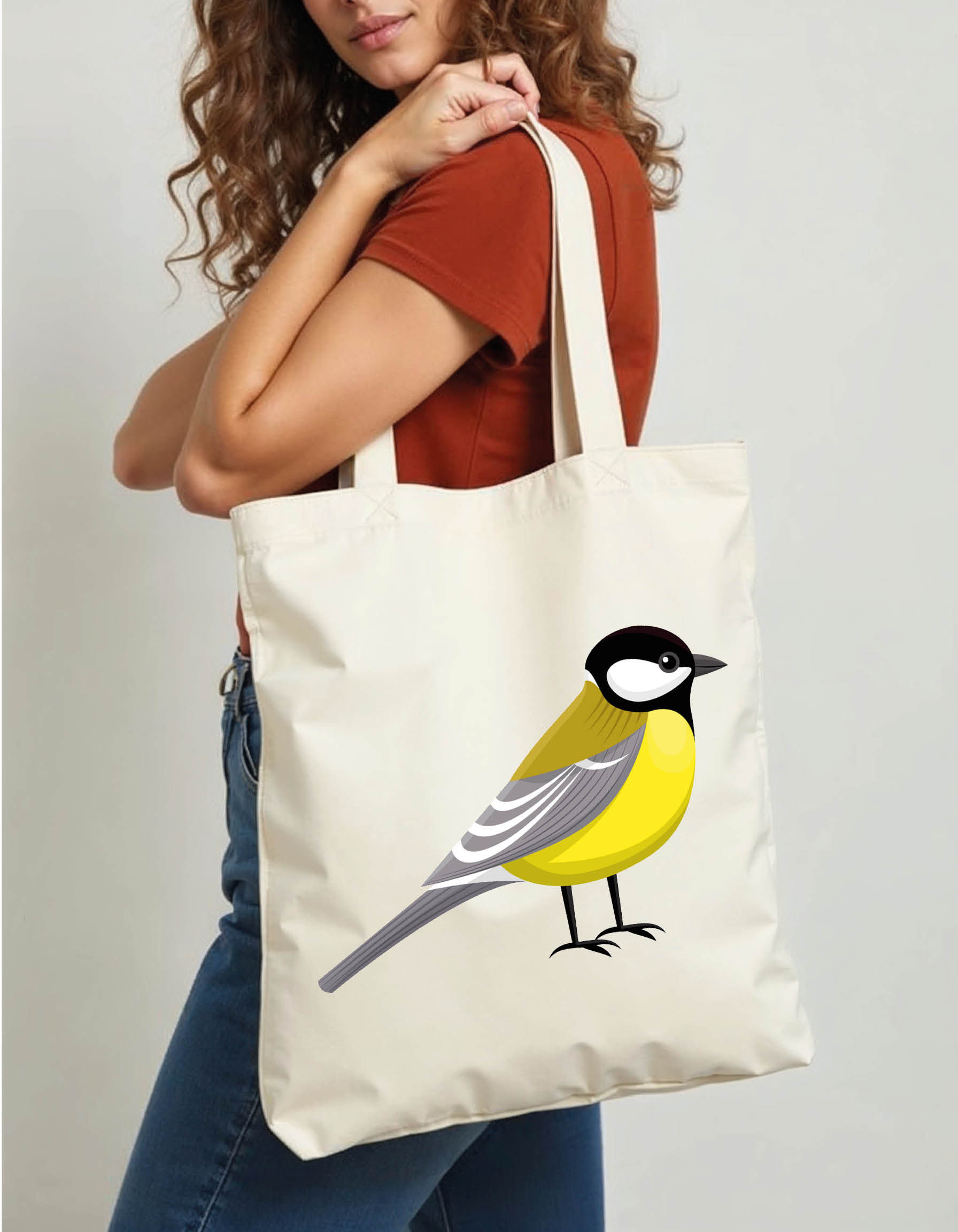 Retro Tote Printed Bag – Modern Artistic Design Premium Quality