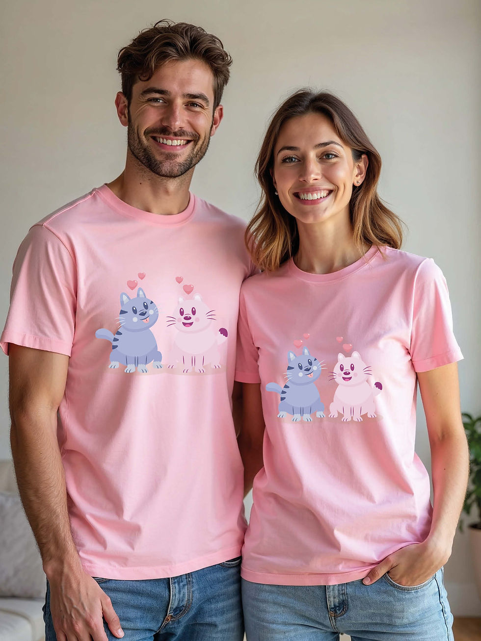 Thumbnail: Valentine’s Animal Couple Matching Tee Lovers Edition – Shop