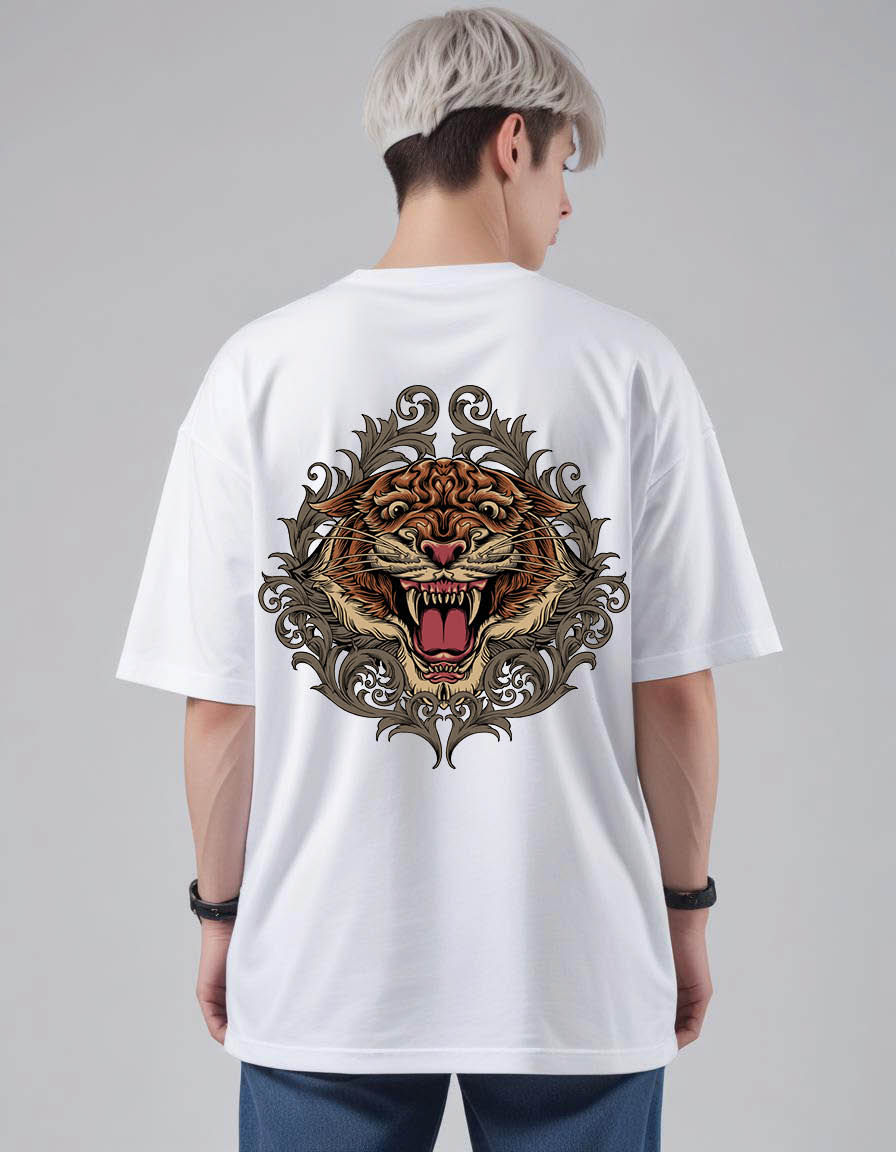 bear ornament Mens Oversized Printed T shirt
