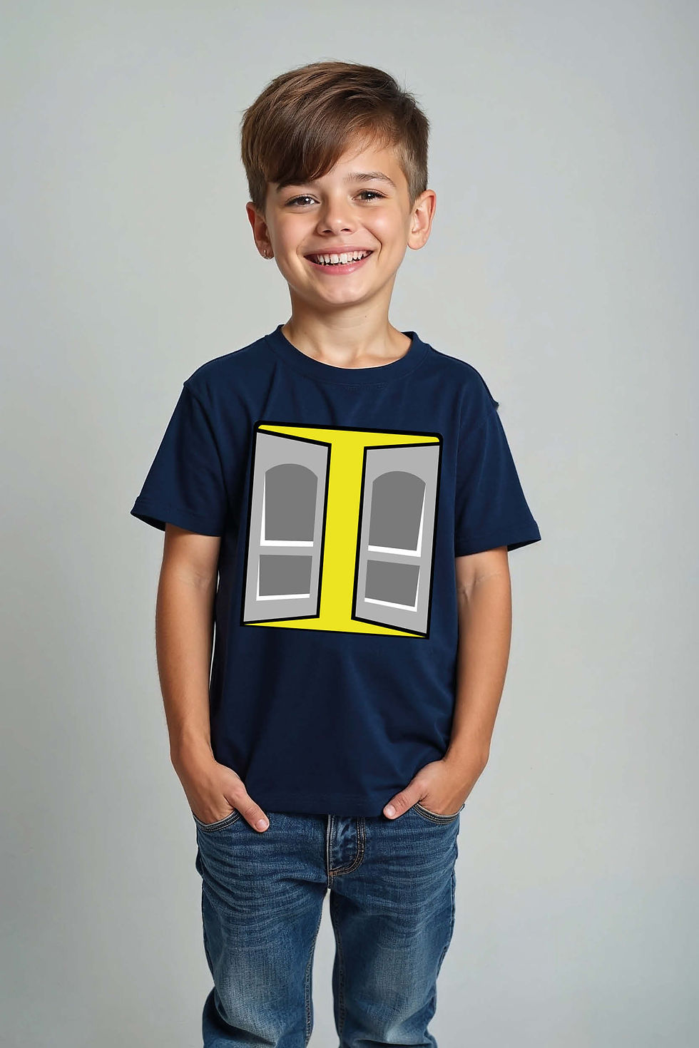 Thumbnail: Cartoon Subway Doors Fashion Printed T-Shirt for Boys & Girls – Superher