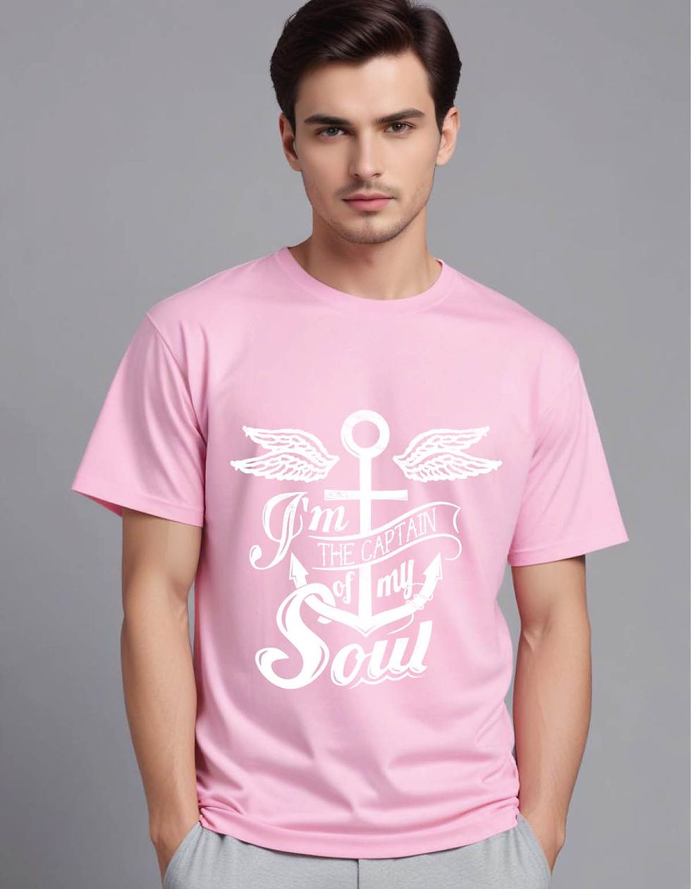 Thumbnail: captain my soul winged anchor mens printed graphic t shirt