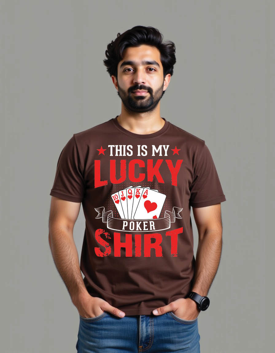 Thumbnail: this is my lucky poker shirt poker quotes mens printed graphic t shirt