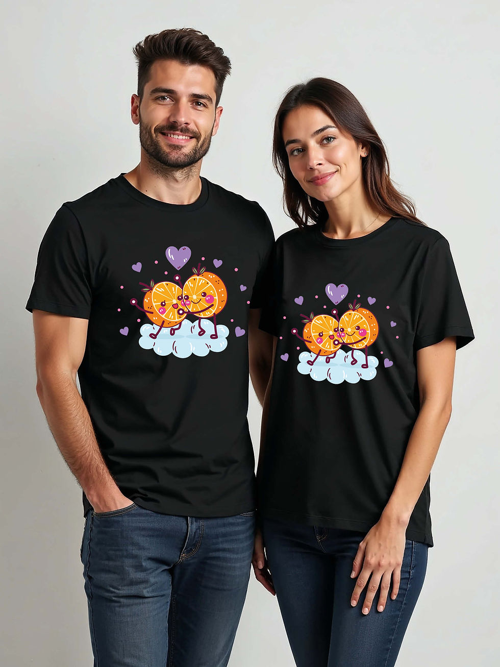 Thumbnail: Soulmates Cartoon Couple Matching Tee Lovers Edition – Sale