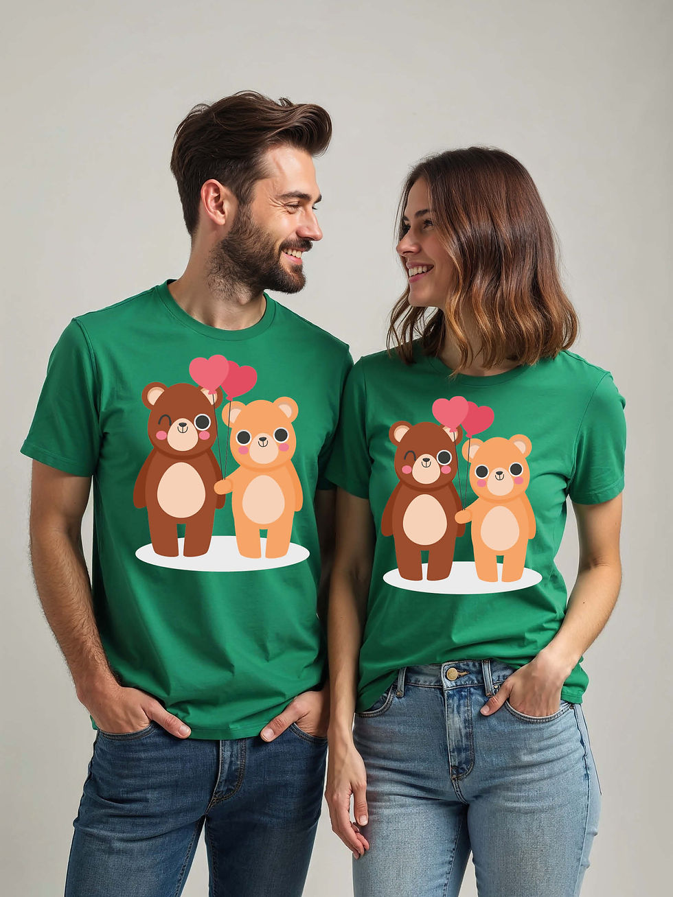 Valentine’s Cartoon Couple Matching Tee Lovers Edition – Shop Now