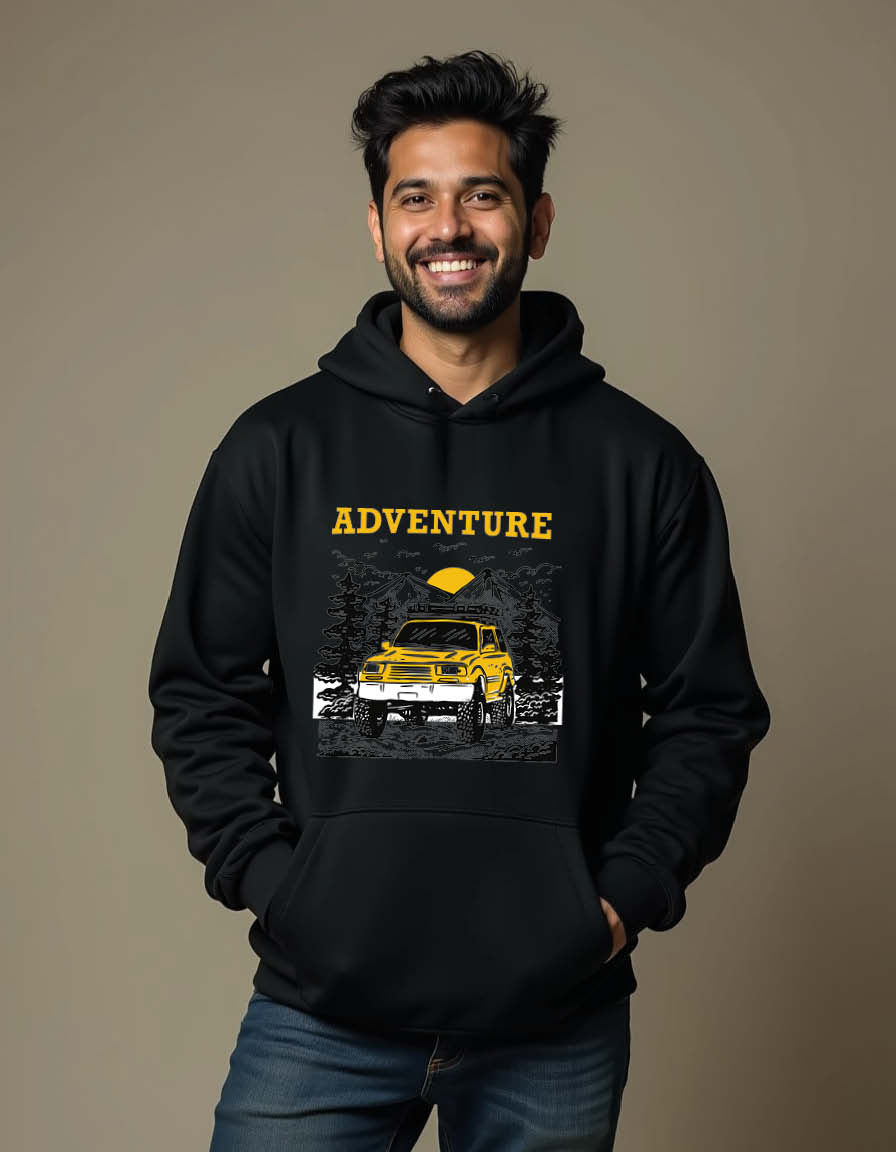 Thumbnail: Its advanture time Unisex Graphic Printed Hoodie