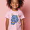 Thumbnail: Blue Fanged Oni Demon Graphic Tee for Kids Casual Trendy Printed Tee for Kids –