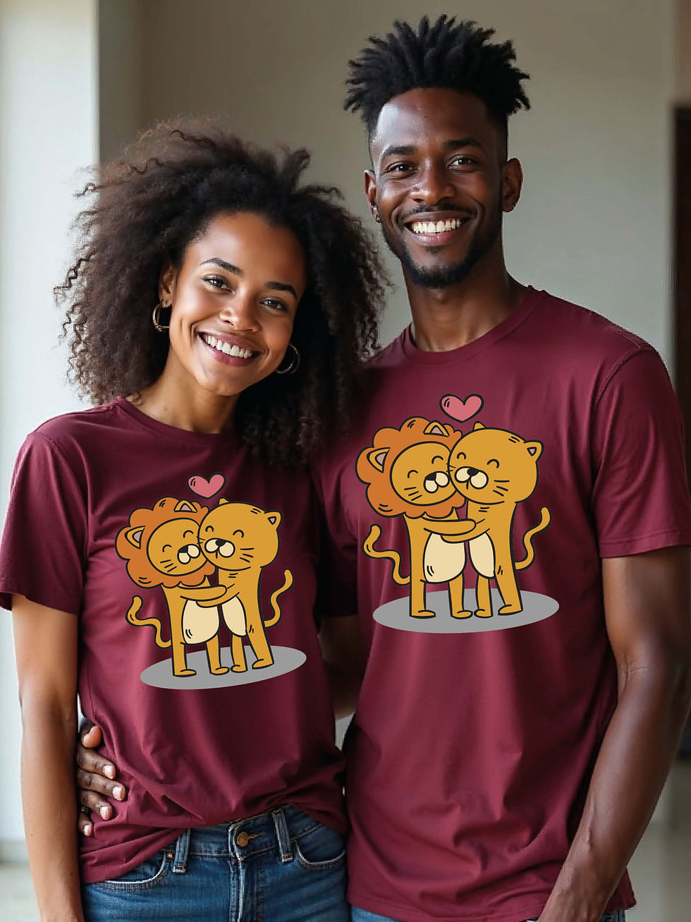 Thumbnail: Stylish Animal Couple T-Shirt Lovers Edition – Premium Quality