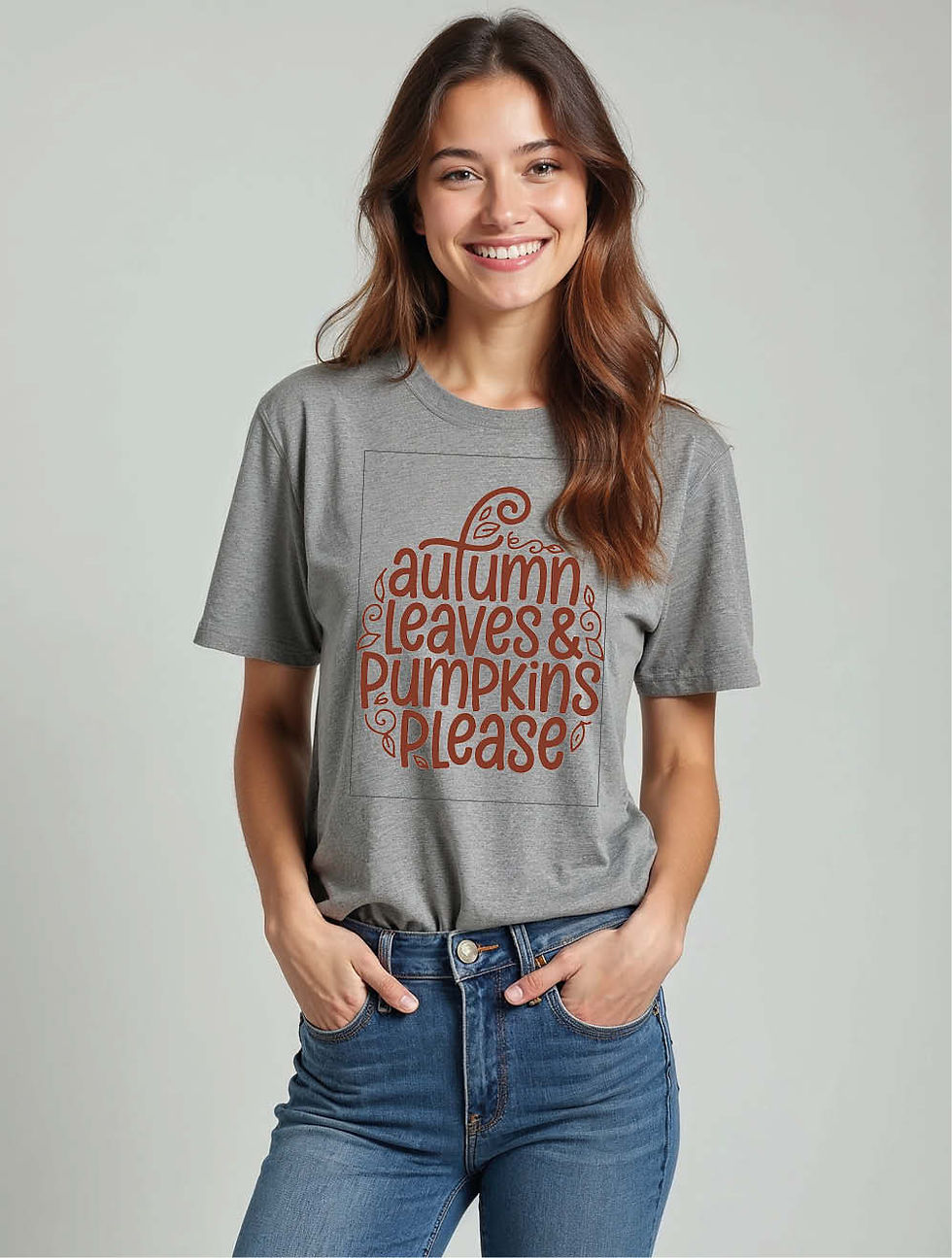 Thumbnail: Aulumn leaves pumpkin please Casual Women’s Printed T-Shirt – Best Price