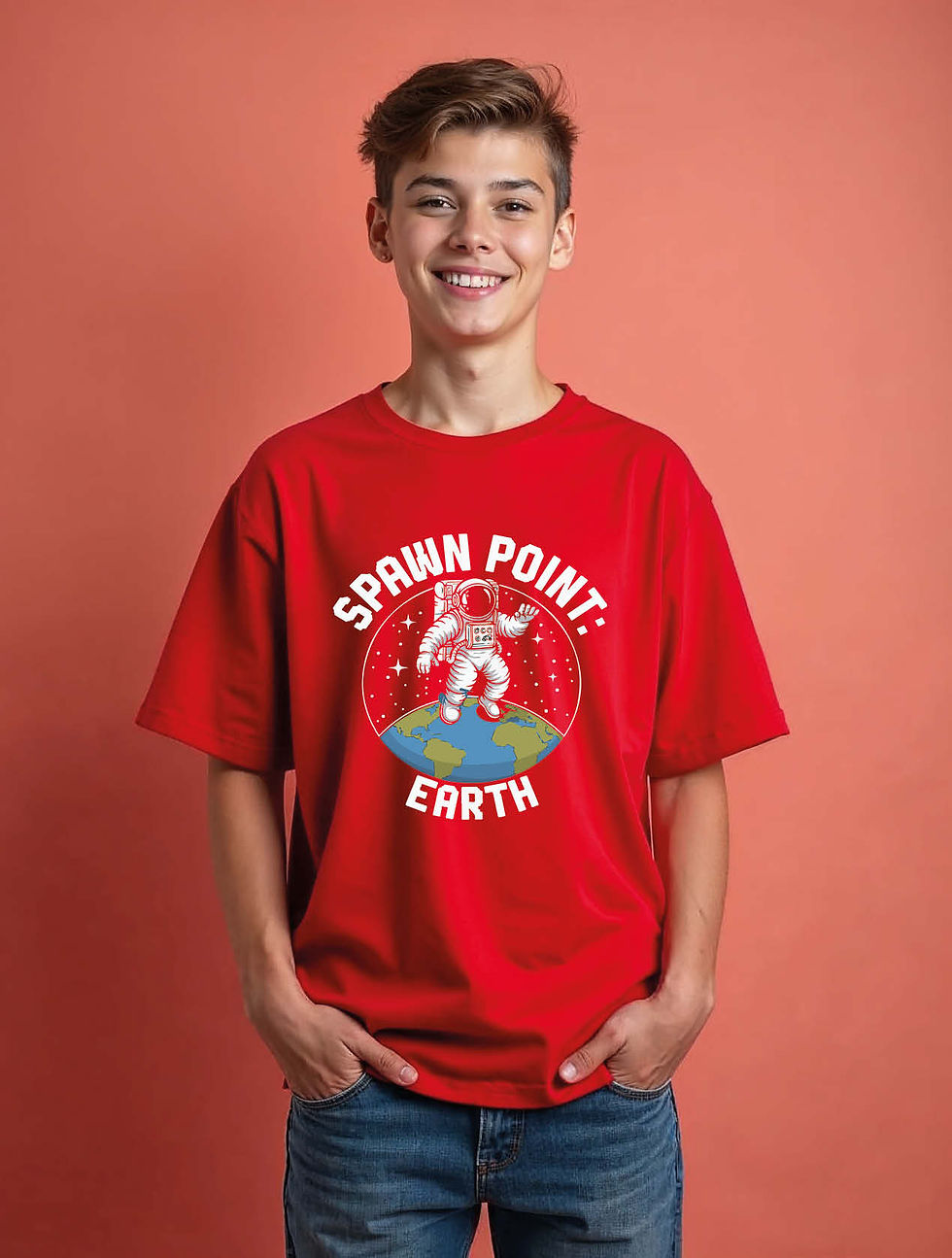 spawn point earth Classic Unisex Drop Shoulder Oversized T-Shirt