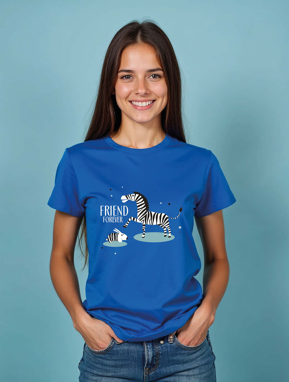 Thumbnail: friend forever Cool Women’s Printed Graphic Streetwear T-Shirt – Sale