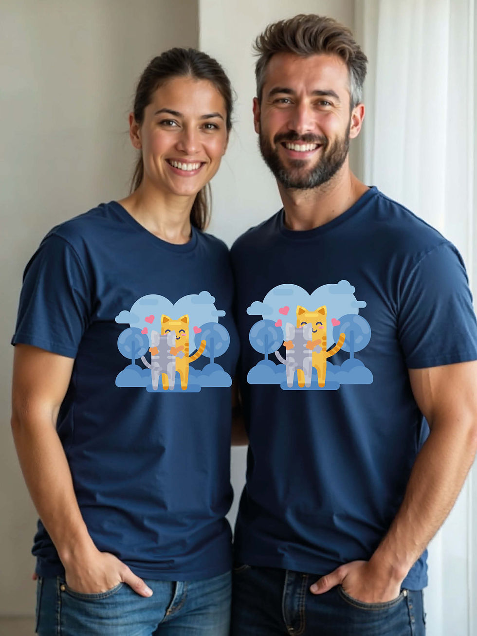 Thumbnail: Trendy Animal Couple T-Shirt Lovers Edition – Premium Quality