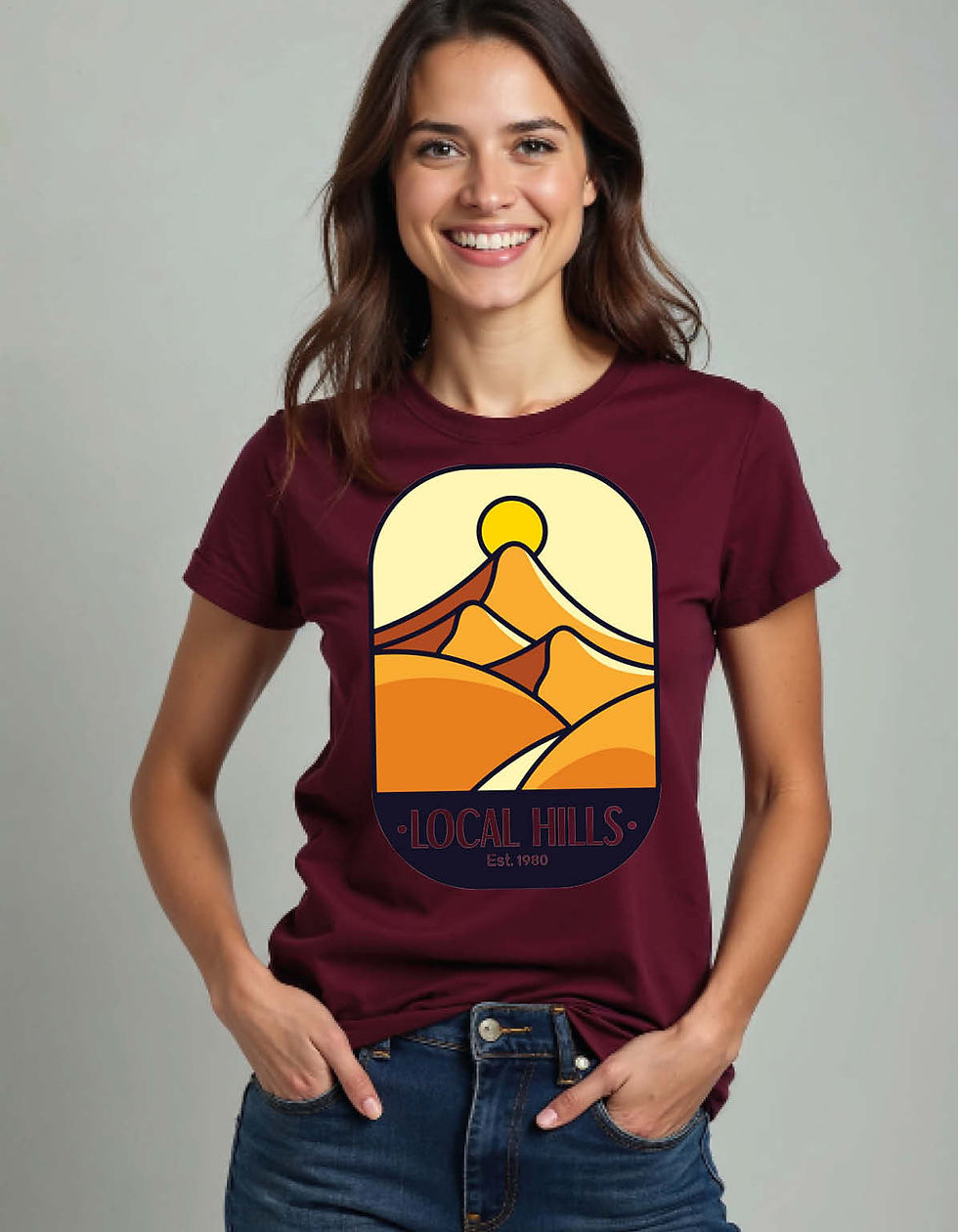 Thumbnail: local hills Unisex Printed T-Shirt for All