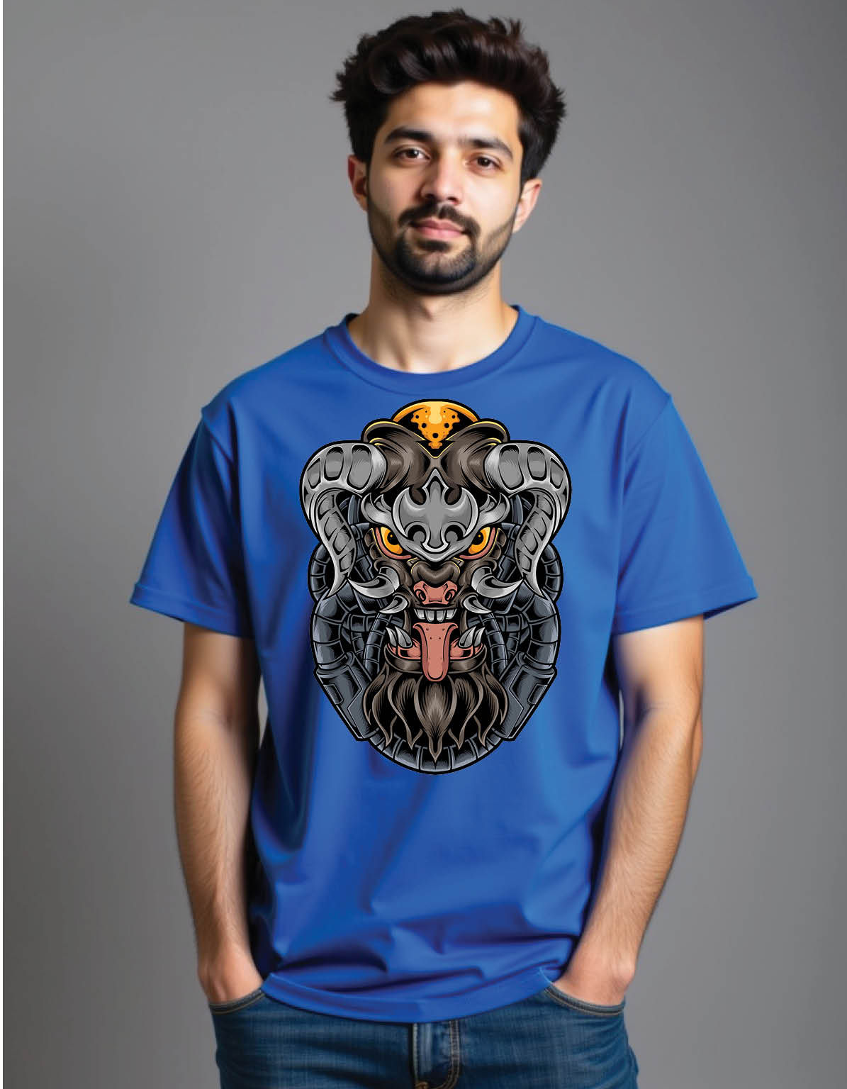 devil monster fang horned mens printed graphic t shirts