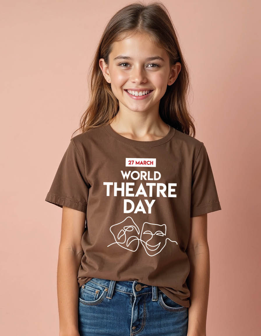 Thumbnail: World theatre day Unisex printed graphic t shirt