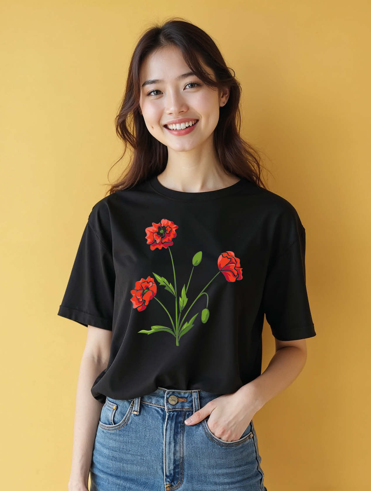 Floral Graphic Casual Women’s Printed Graphic Streetwear T-Shirt – Buy Now