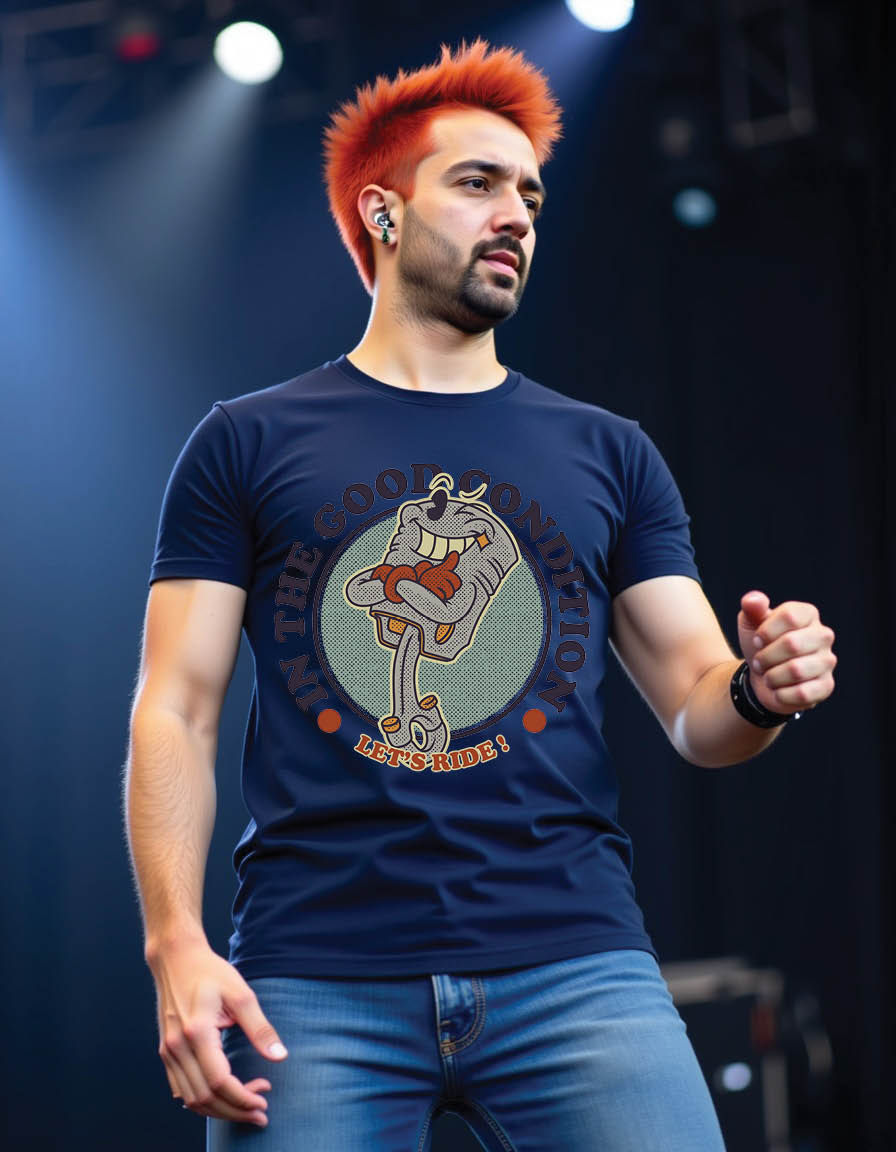 Thumbnail: cartoon of smiling piston with style mens printed graphic t shirts
