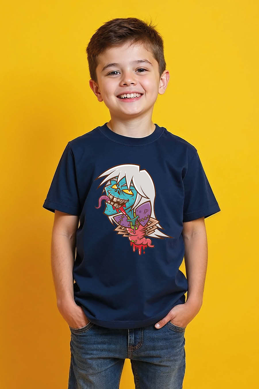 Thumbnail: Anime Vampire Girl Monster Graphic T-Shirt Trendy Cute Kids Typography T-Shirt