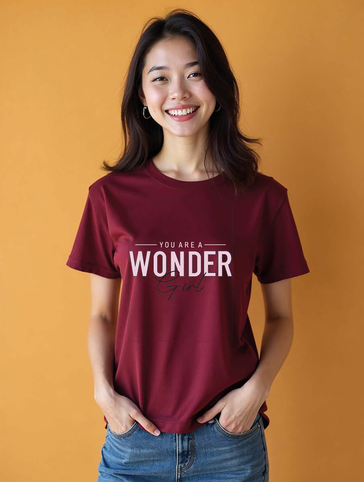 you are a wonder girl Chic Women’s Printed Graphic Streetwear T-Shirt – Limited