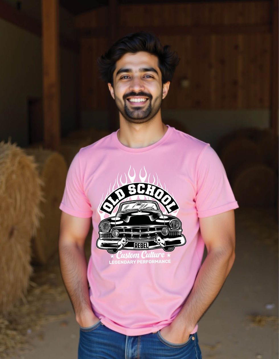 Thumbnail: black white automotive collection mens printed graphic t shirt