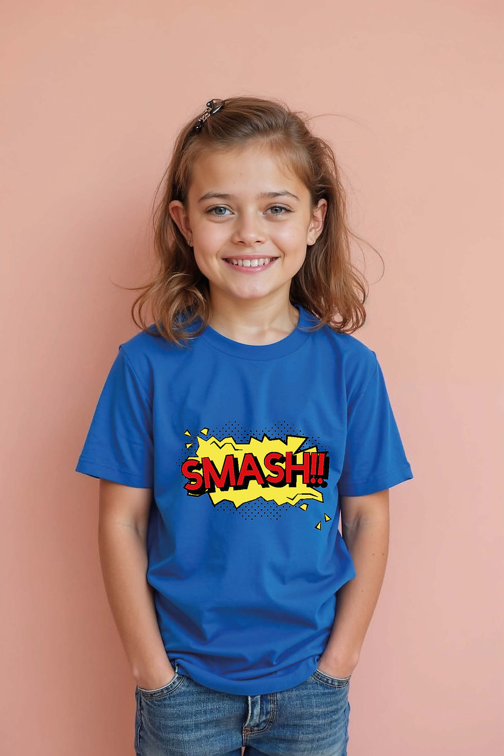 smash Casual Trendy Printed Tee for Kids – Artwork Print Design for Boys & Girls