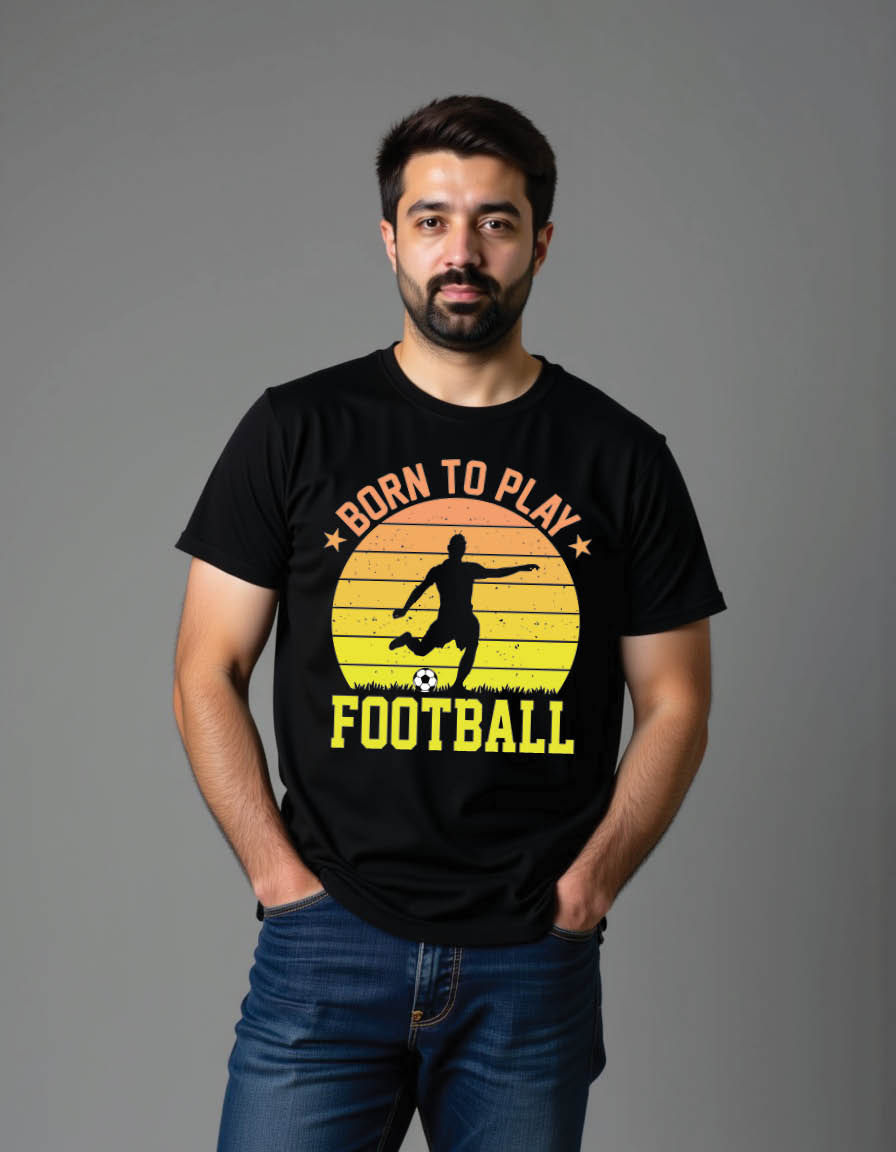 born play football mens printed graphic t shirt