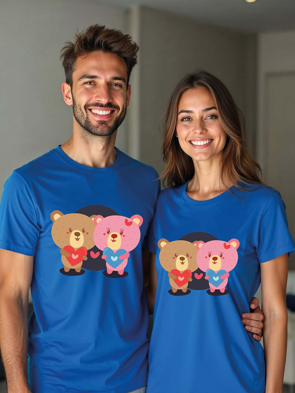Thumbnail: Romantic Animal Couple T-Shirt Lovers Edition – Discount Offer