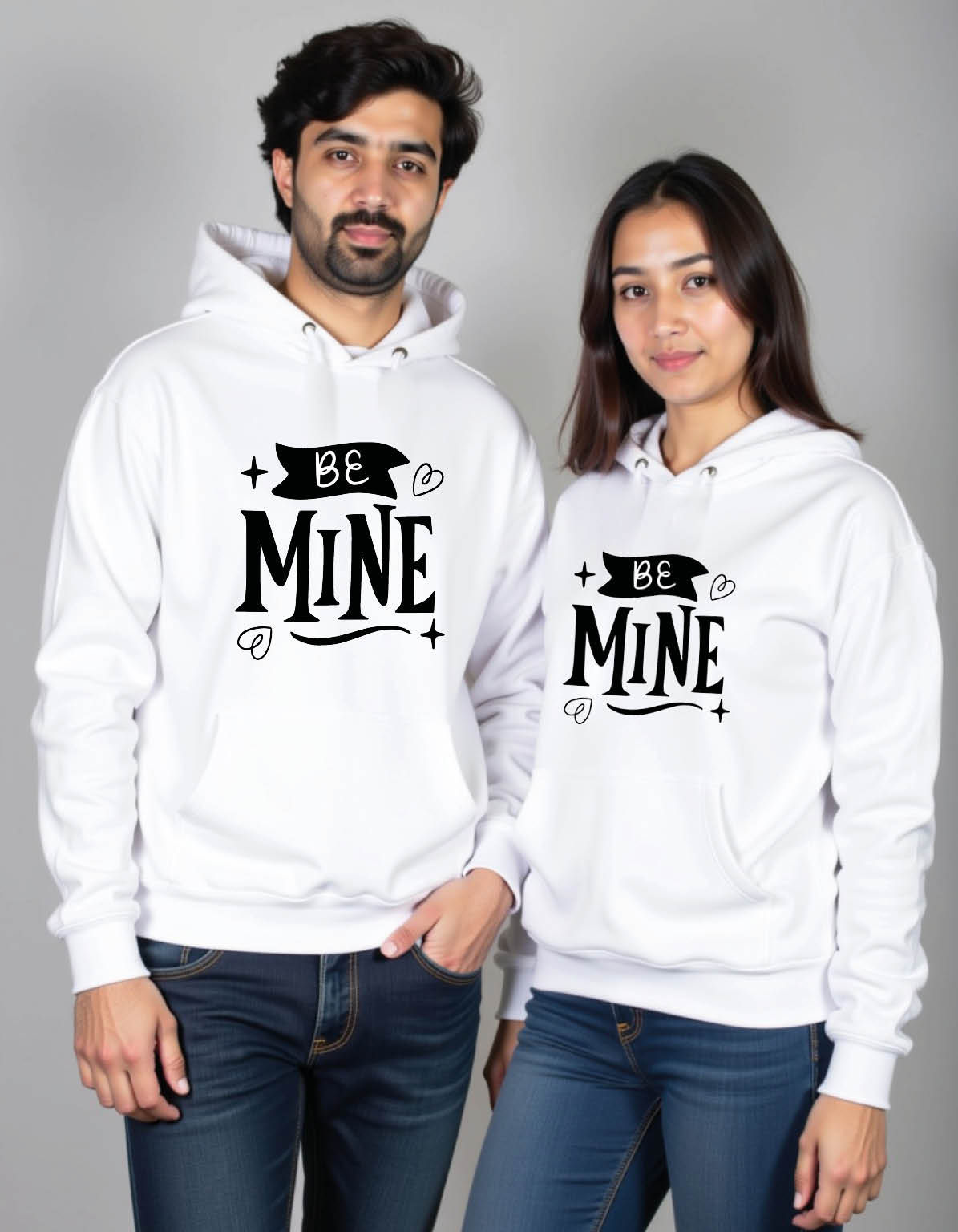 be mine Stylish Printed Graphic Couple Hoodies Streetwear